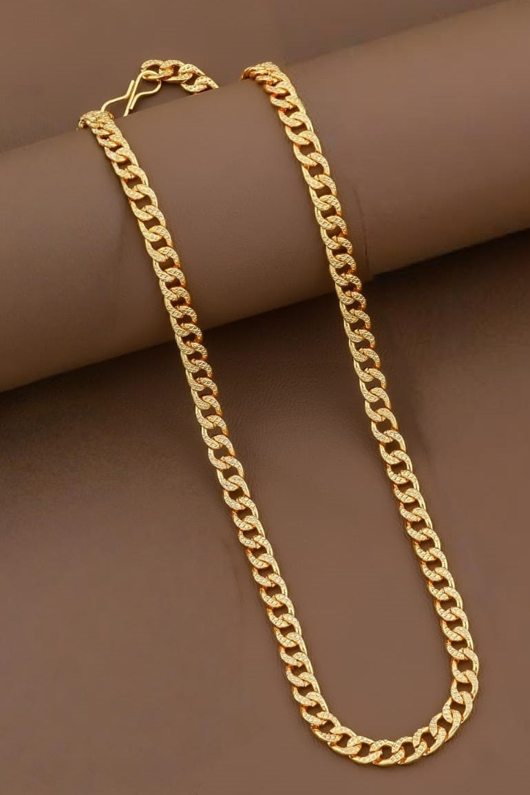 Combo of 2 Golden Chain + Bracelet + Diamond Ring + Free Digital Watch